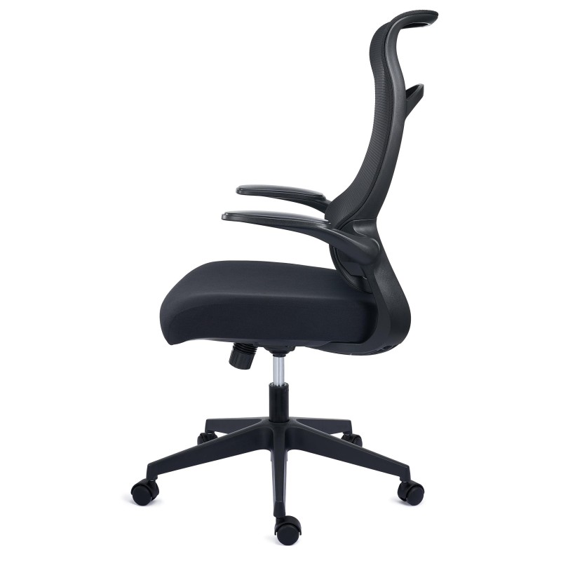 Silla de Oficina DAFNE, brazos abatibles, negro
