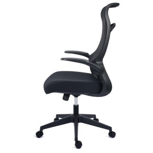 Silla de Oficina DAFNE, brazos abatibles, negro