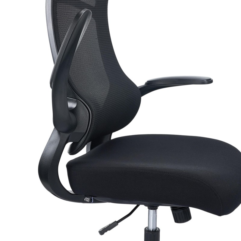 Silla de Oficina DAFNE, brazos abatibles, negro