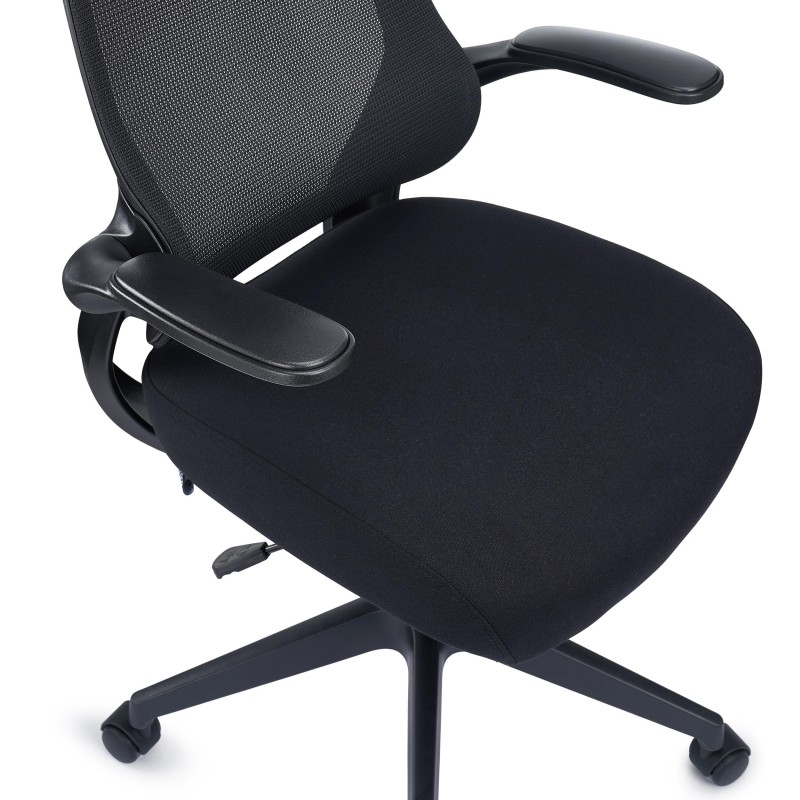 Silla de Oficina DAFNE, brazos abatibles, negro