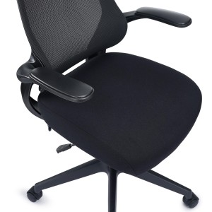 Silla de Oficina DAFNE, brazos abatibles, negro