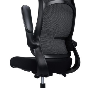 Silla de Oficina DAFNE, brazos abatibles, negro