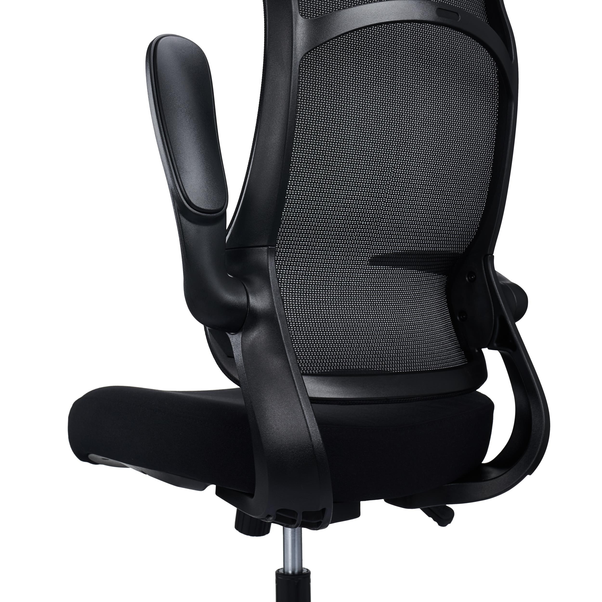 Silla de Oficina DAFNE, Brazos Abatibles, Gran Diseño, Calidad y Ergonomía, En Negro