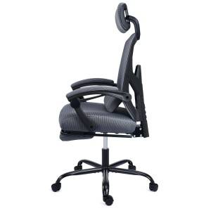 Silla de Oficina DELTA, reposapiés extensible, negro