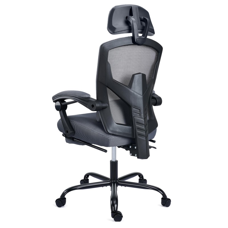 Silla de Oficina DELTA, reposapiés extensible, negro