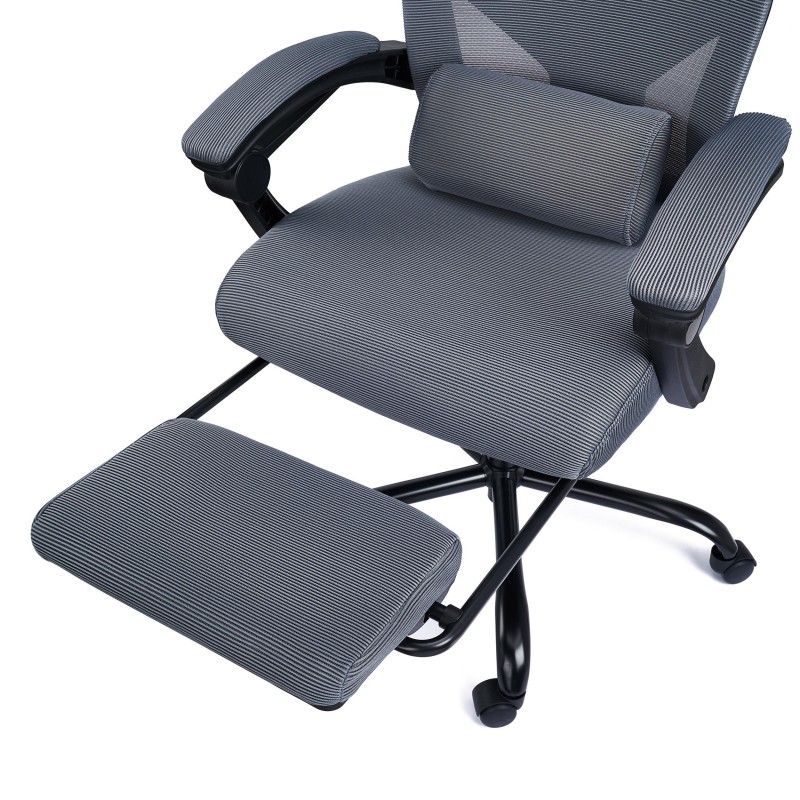 Silla de Oficina DELTA, reposapiés extensible, negro