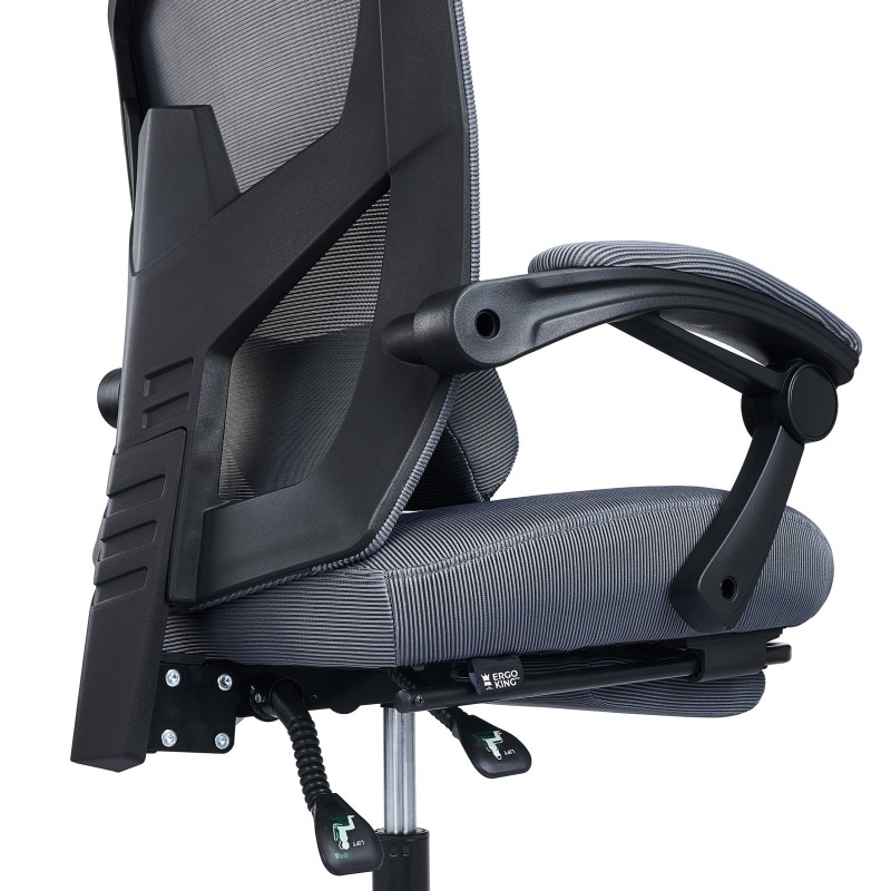 Silla de Oficina DELTA, reposapiés extensible, negro