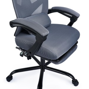 Silla de Oficina DELTA, reposapiés extensible, negro