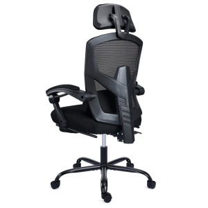 Silla de Oficina DELTA, reposapiés extensible, negro