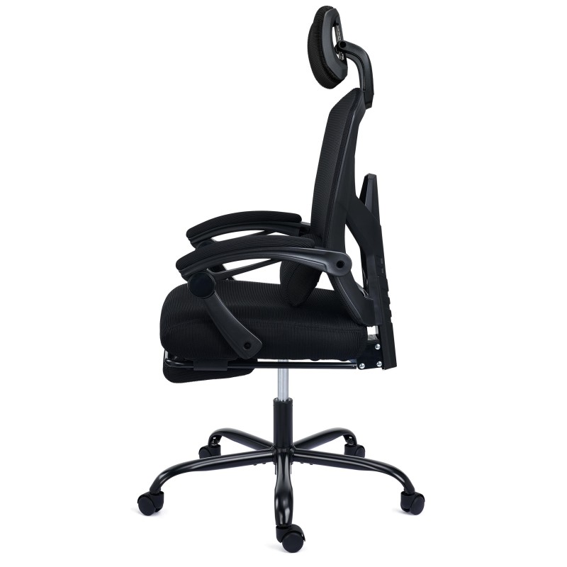 Silla de Oficina DELTA, reposapiés extensible, negro