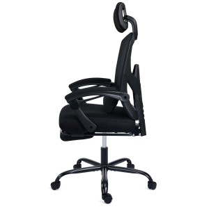 Silla de Oficina DELTA, reposapiés extensible, negro