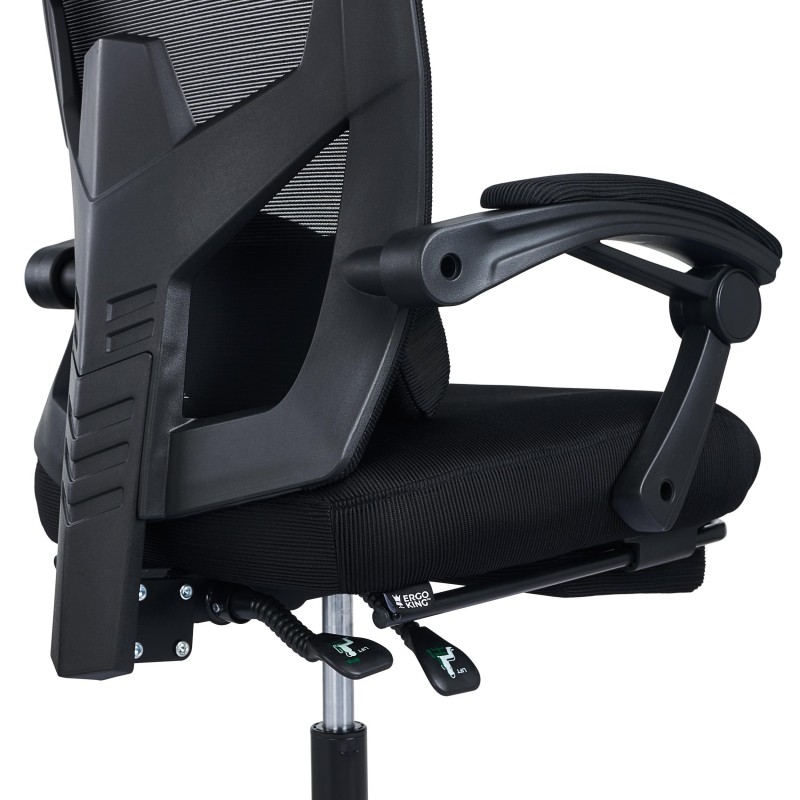 Silla de Oficina DELTA, reposapiés extensible, negro