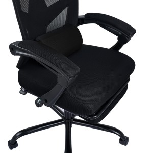 Silla de Oficina DELTA, reposapiés extensible, negro