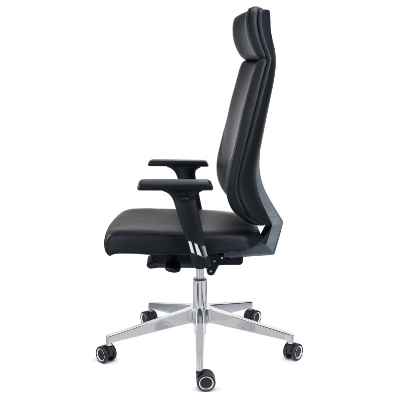Sillón de oficina MILANO, gran diseño y ergonomía, negro