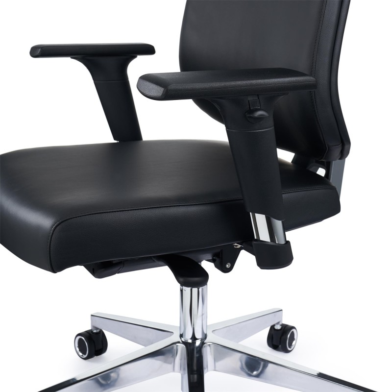 Sillón de oficina MILANO, gran diseño y ergonomía, negro