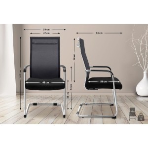 Silla de Confidente BREMEN en color negro