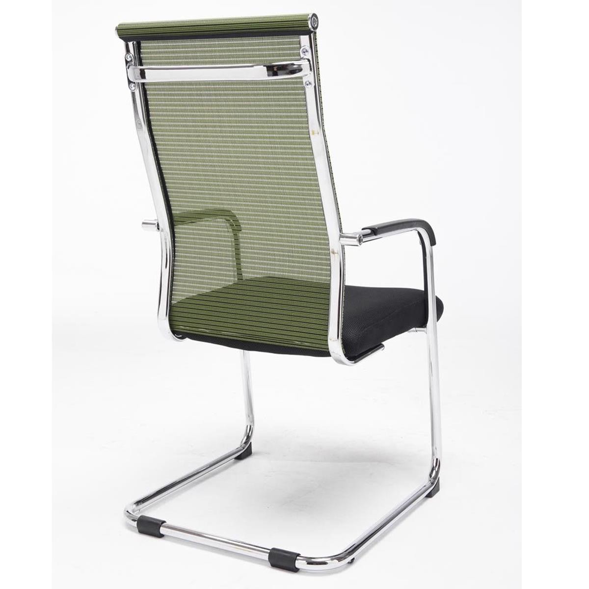 Silla de Confidente BREMEN, Estructura Metálica, en Malla Transpirable color Negro