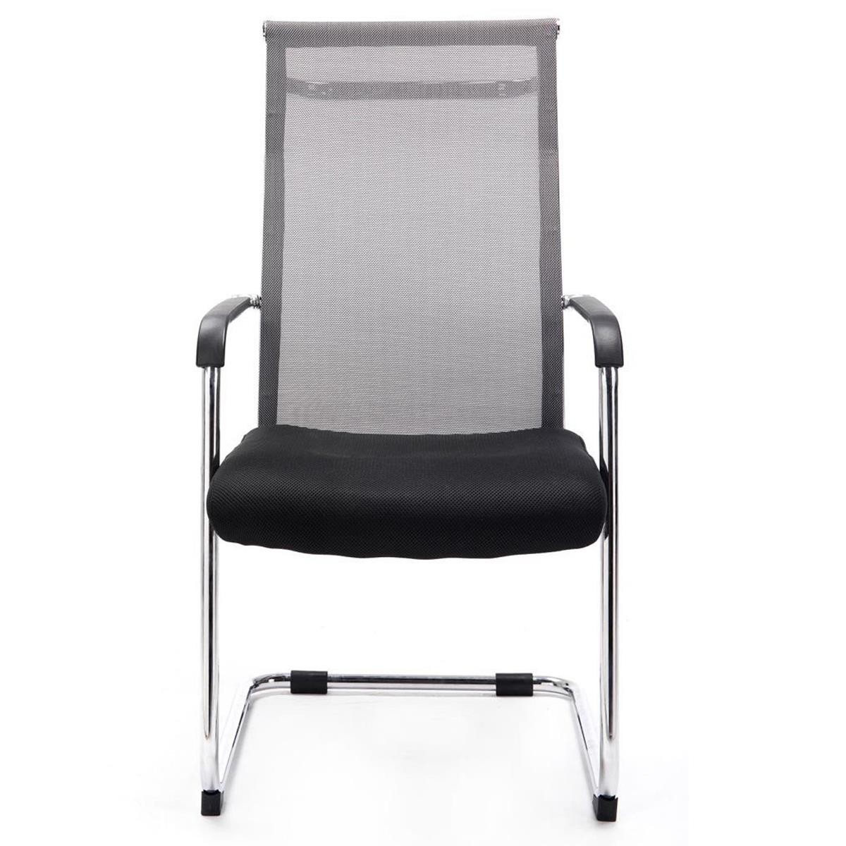 Silla de Confidente BREMEN, Estructura Metálica, en Malla Transpirable color Negro
