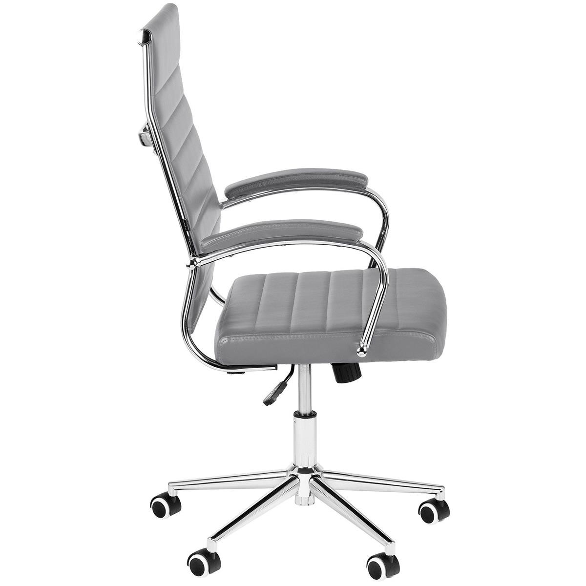 Silla de Oficina OXFORD, Diseño Elegante, Gran Comodidad, en Piel color Negro