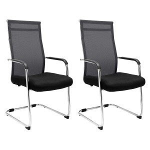 Lote de 2 Sillas de Confidente BREMEN en color negro