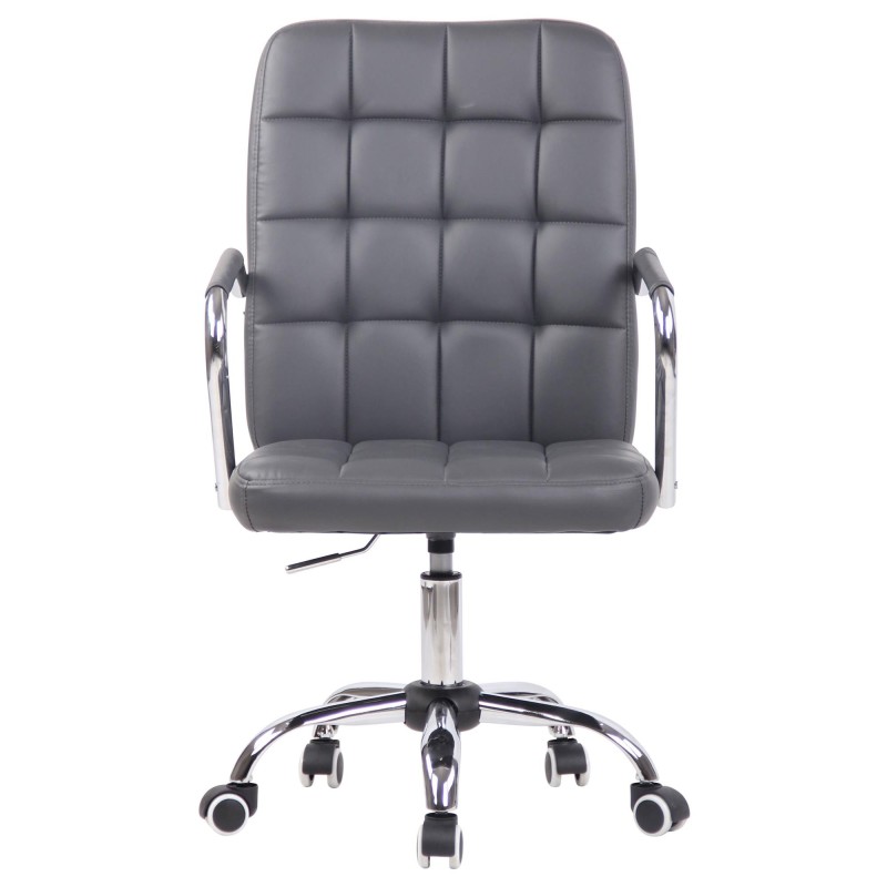 Silla de Oficina BOLTON en Piel color Negro
