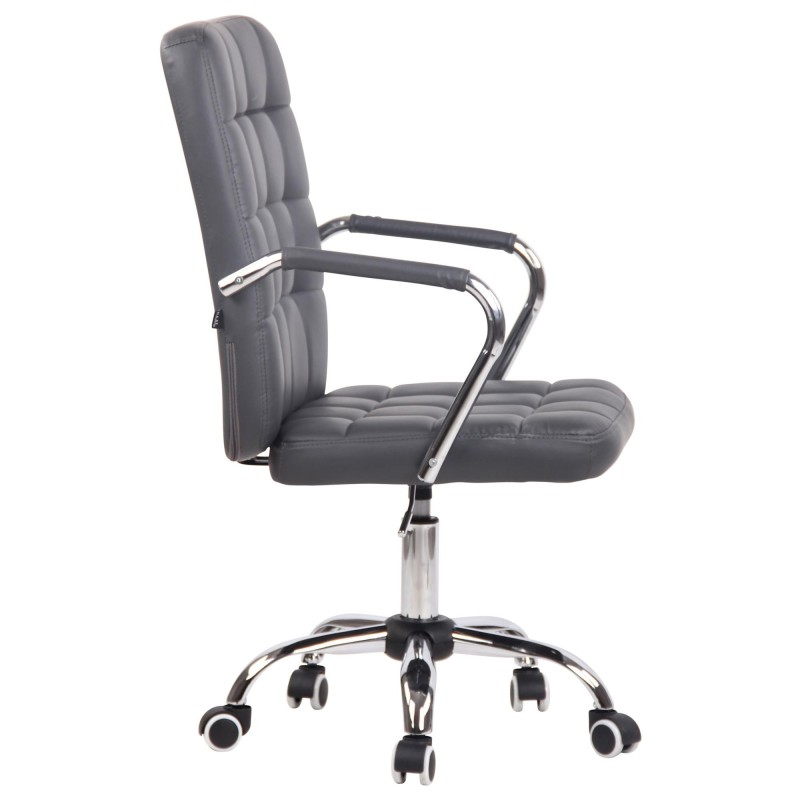 Silla de Oficina BOLTON en Piel color Negro