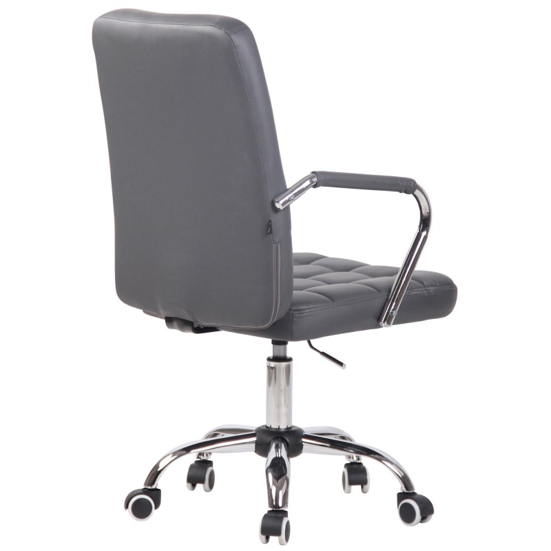 Silla de Oficina BOLTON en Piel color Negro
