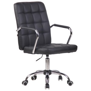Silla de Oficina BOLTON en Piel color Negro