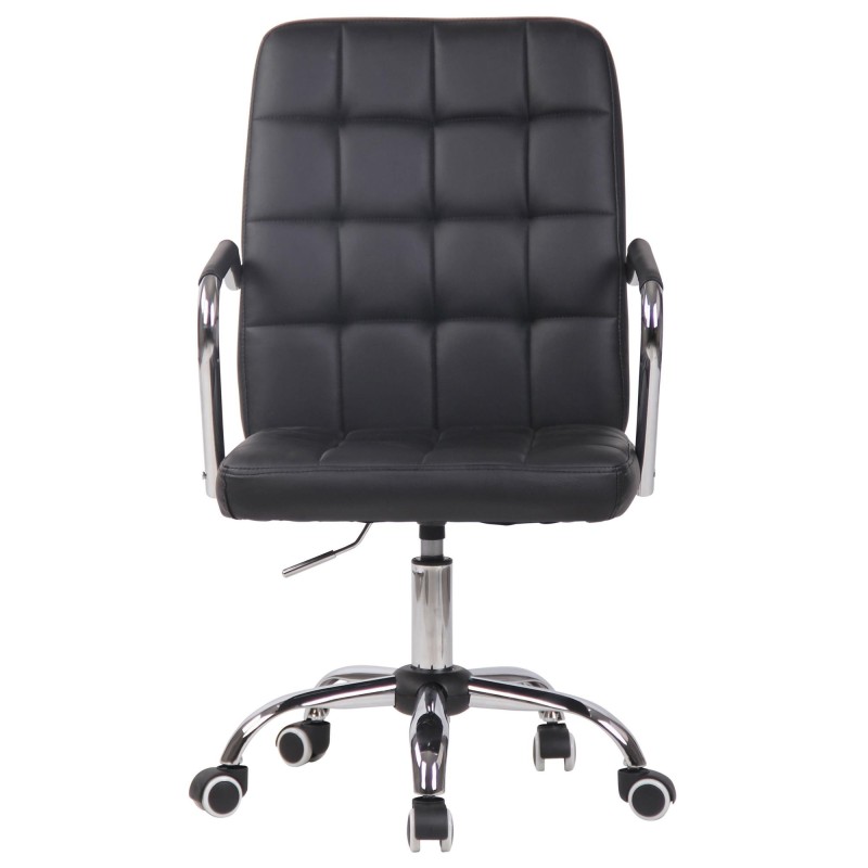 Silla de Oficina BOLTON en Piel color Negro
