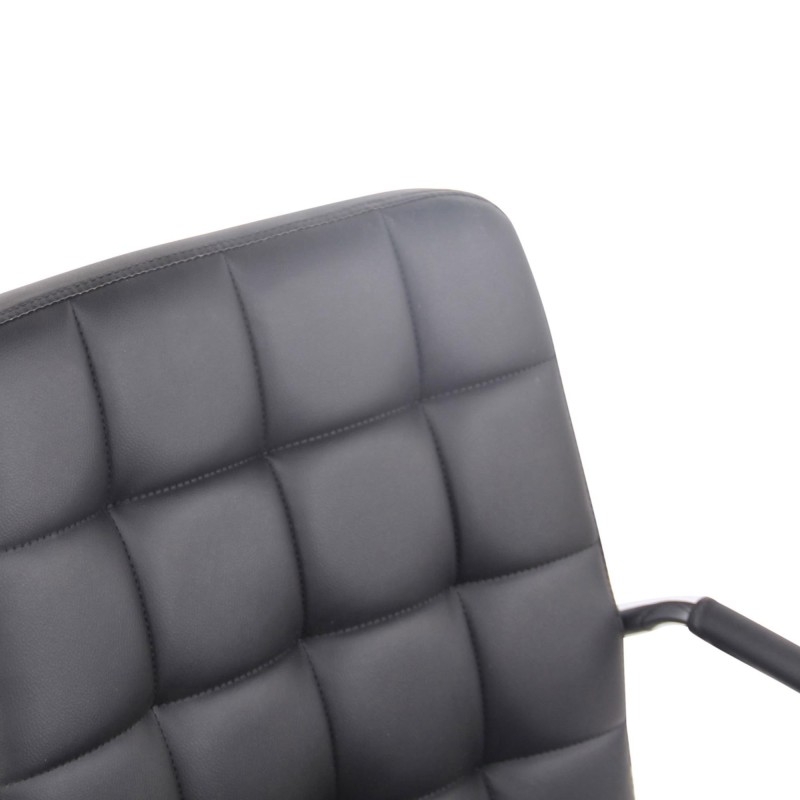 Silla de Oficina BOLTON en Piel color Negro