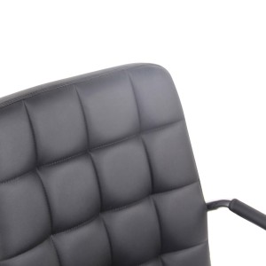 Silla de Oficina BOLTON en Piel color Negro