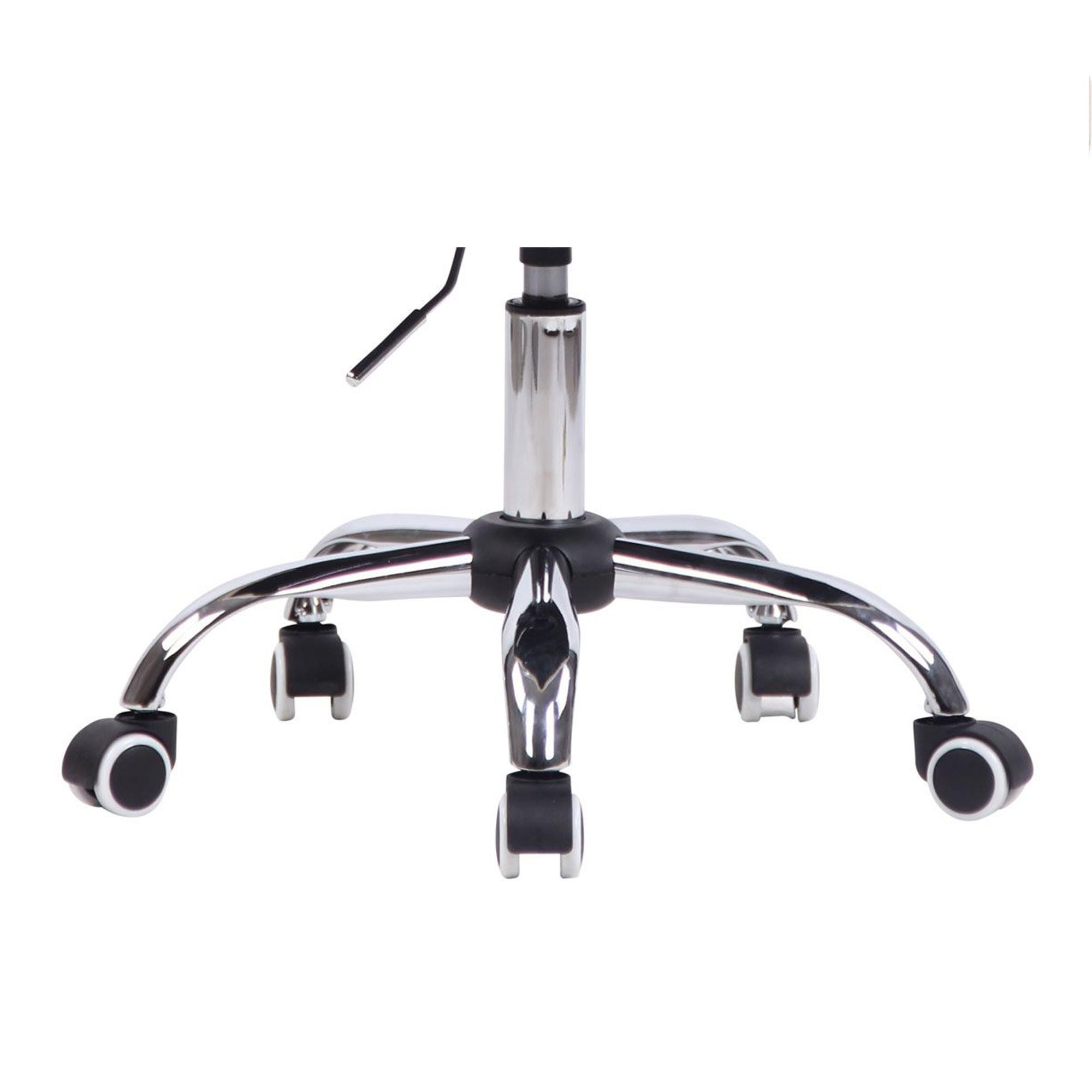 Silla de Oficina BOLTON, Grueso Acolchado, Base Metálica, en Piel color Negro