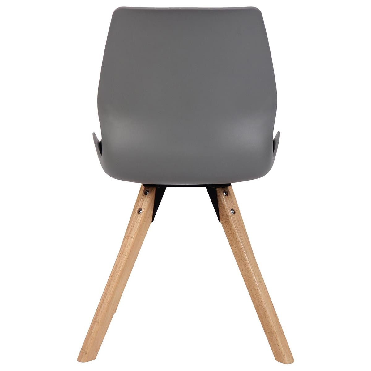 Lote 2 Sillas de Confidente KALI, Estructura de Madera, Asiento Tapizado, en Plástico color Negro