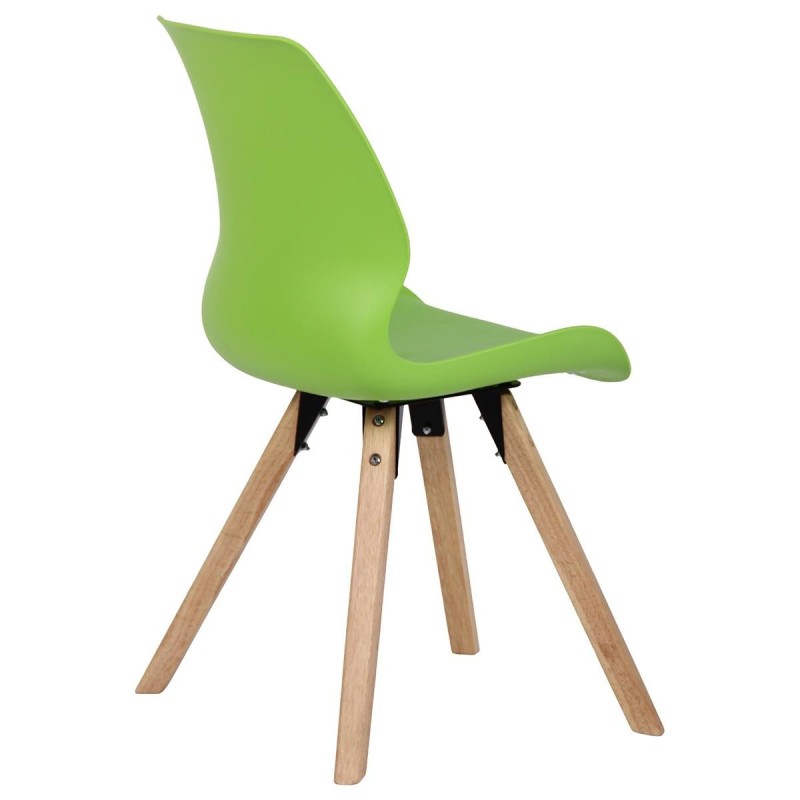Lote 2 sillas de confidente KALI, estructura de madera, color negro