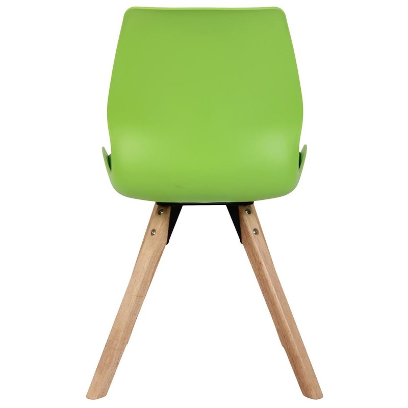 Lote 2 sillas de confidente KALI, estructura de madera, color negro