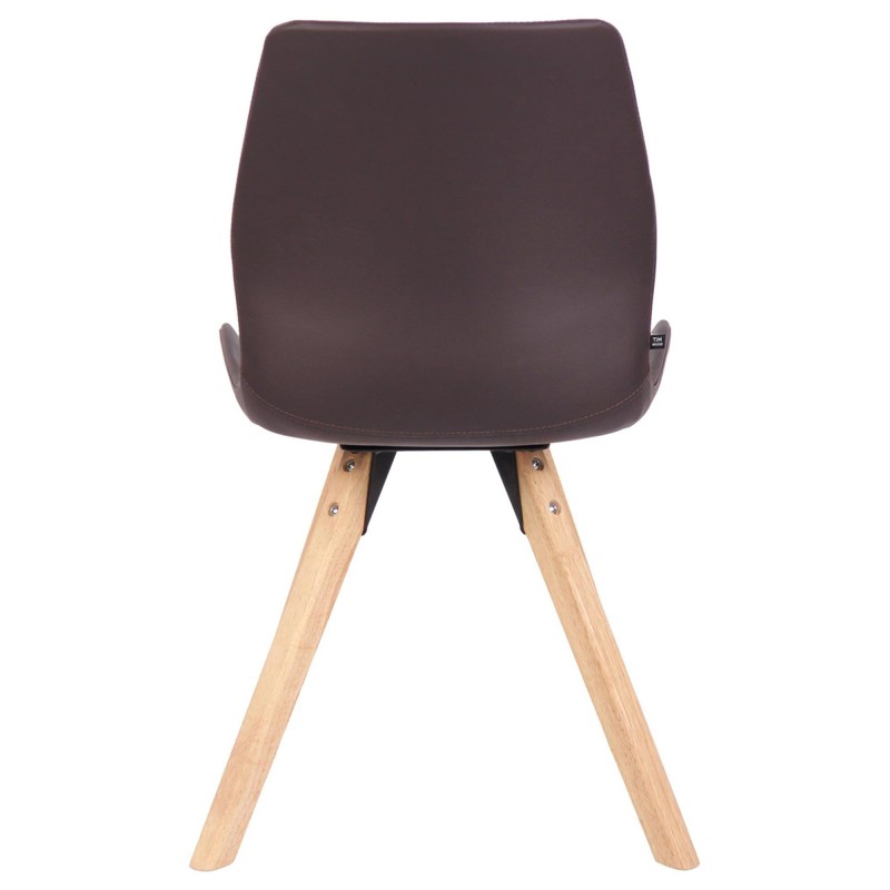 Lote 2 sillas de confidente KALI, estructura de madera, color negro