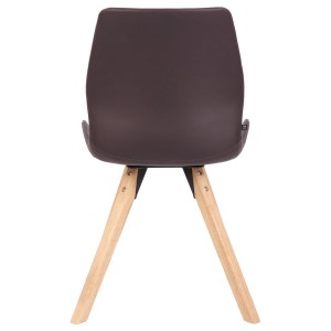 Lote 2 sillas de confidente KALI, estructura de madera, color negro