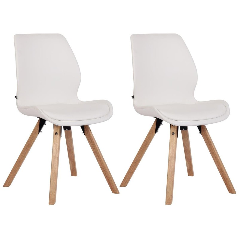 Lote 2 sillas de confidente KALI, estructura de madera, color negro
