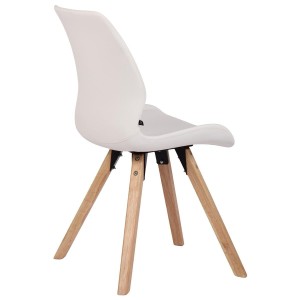 Lote 2 sillas de confidente KALI, estructura de madera, color negro