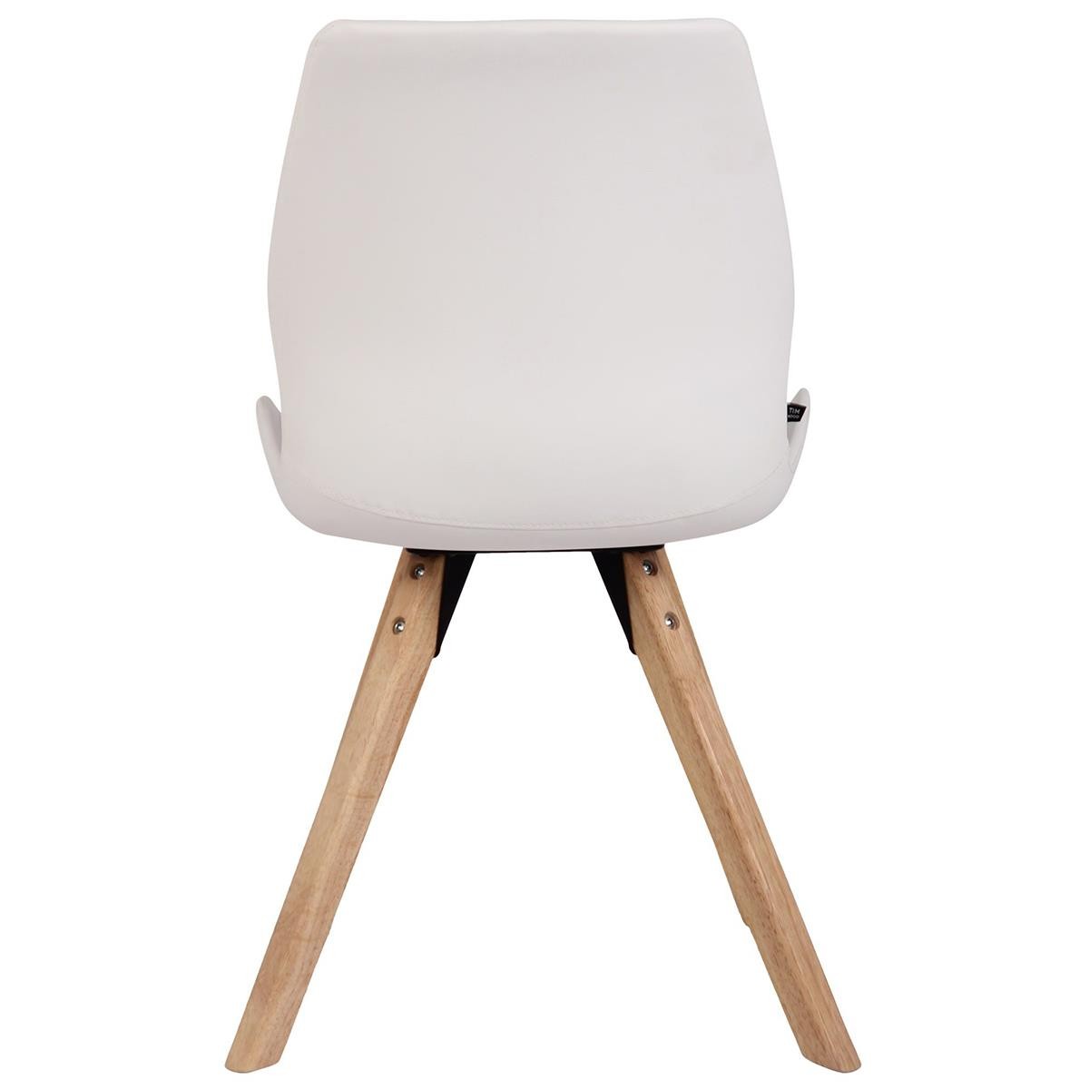 Lote 2 Sillas de Confidente KALI, Estructura de Madera, Asiento Tapizado, en Piel sintética color Negro