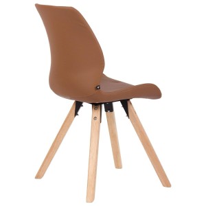 Lote 2 sillas de confidente KALI, estructura de madera, color negro