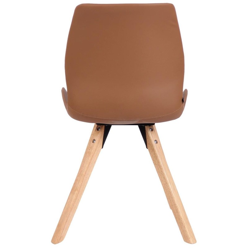 Lote 2 sillas de confidente KALI, estructura de madera, color negro