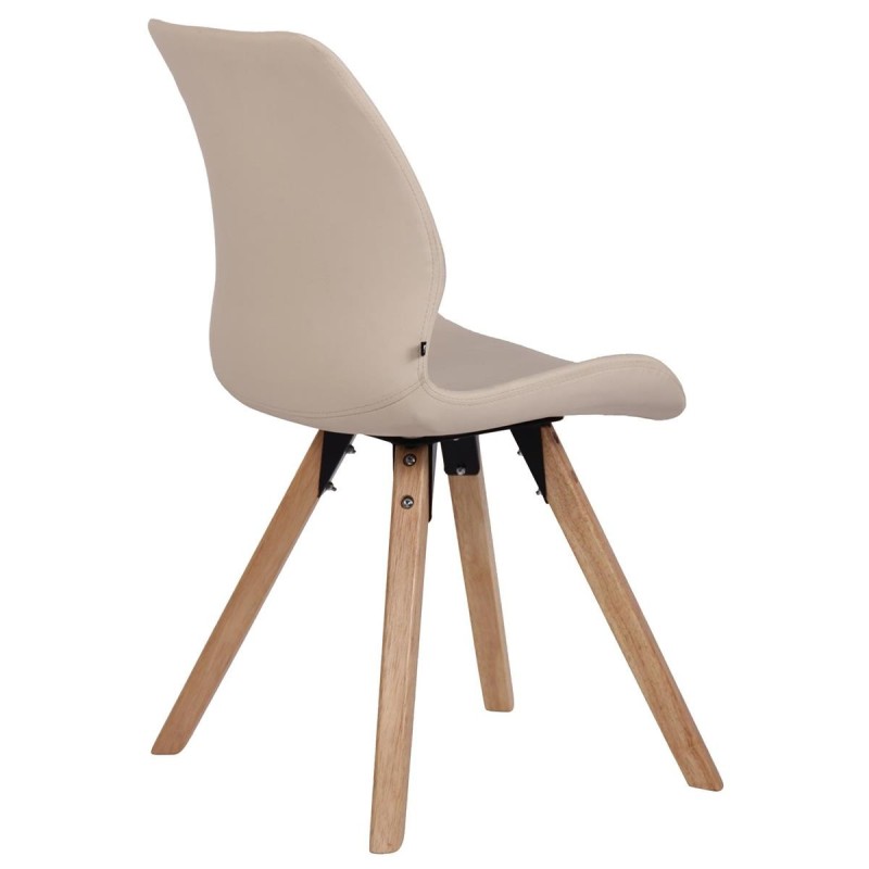 Lote 2 sillas de confidente KALI, estructura de madera, color negro