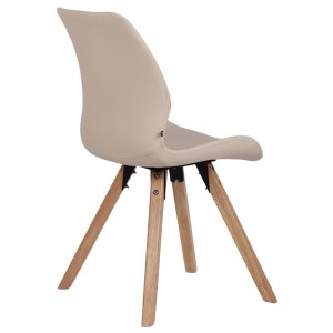 Lote 2 sillas de confidente KALI, estructura de madera, color negro