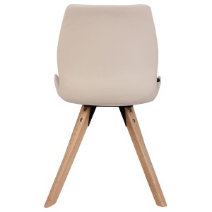 Lote 2 sillas de confidente KALI, estructura de madera, color negro