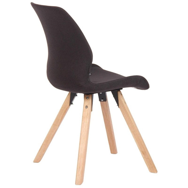 Lote 2 sillas de confidente KALI, estructura de madera, color negro