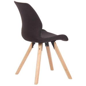 Lote 2 sillas de confidente KALI, estructura de madera, color negro