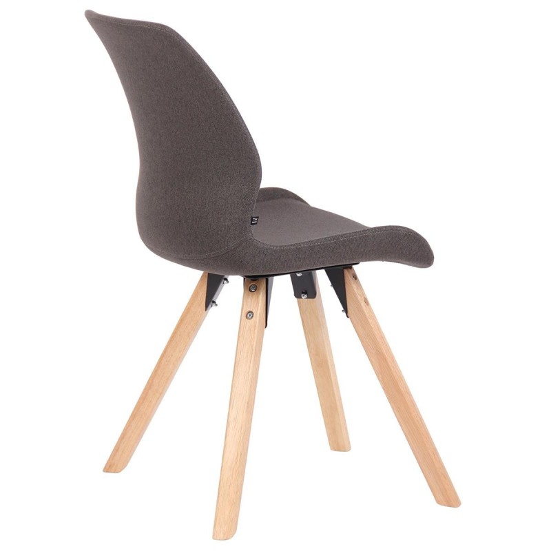 Lote 2 sillas de confidente KALI, estructura de madera, color negro