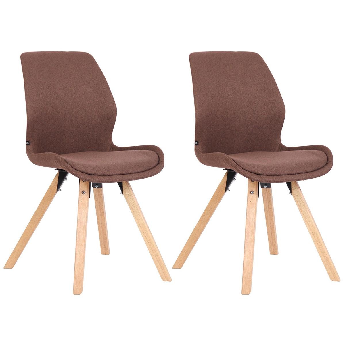 Lote 2 Sillas de Confidente KALI, Estructura de Madera, Asiento Tapizado, en Tela color Negro