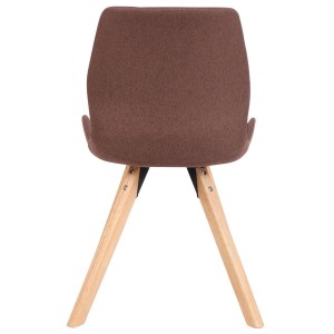 Lote 2 sillas de confidente KALI, estructura de madera, color negro